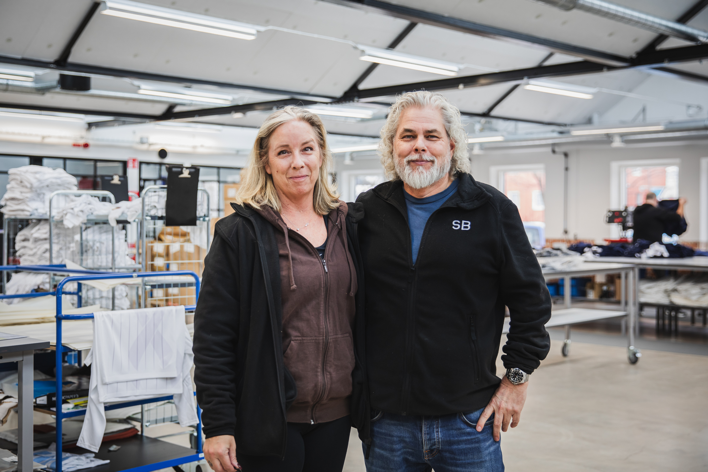 Foto på Linda Andersson, produktionschef, och Stephan Burman vd, Brandtown.