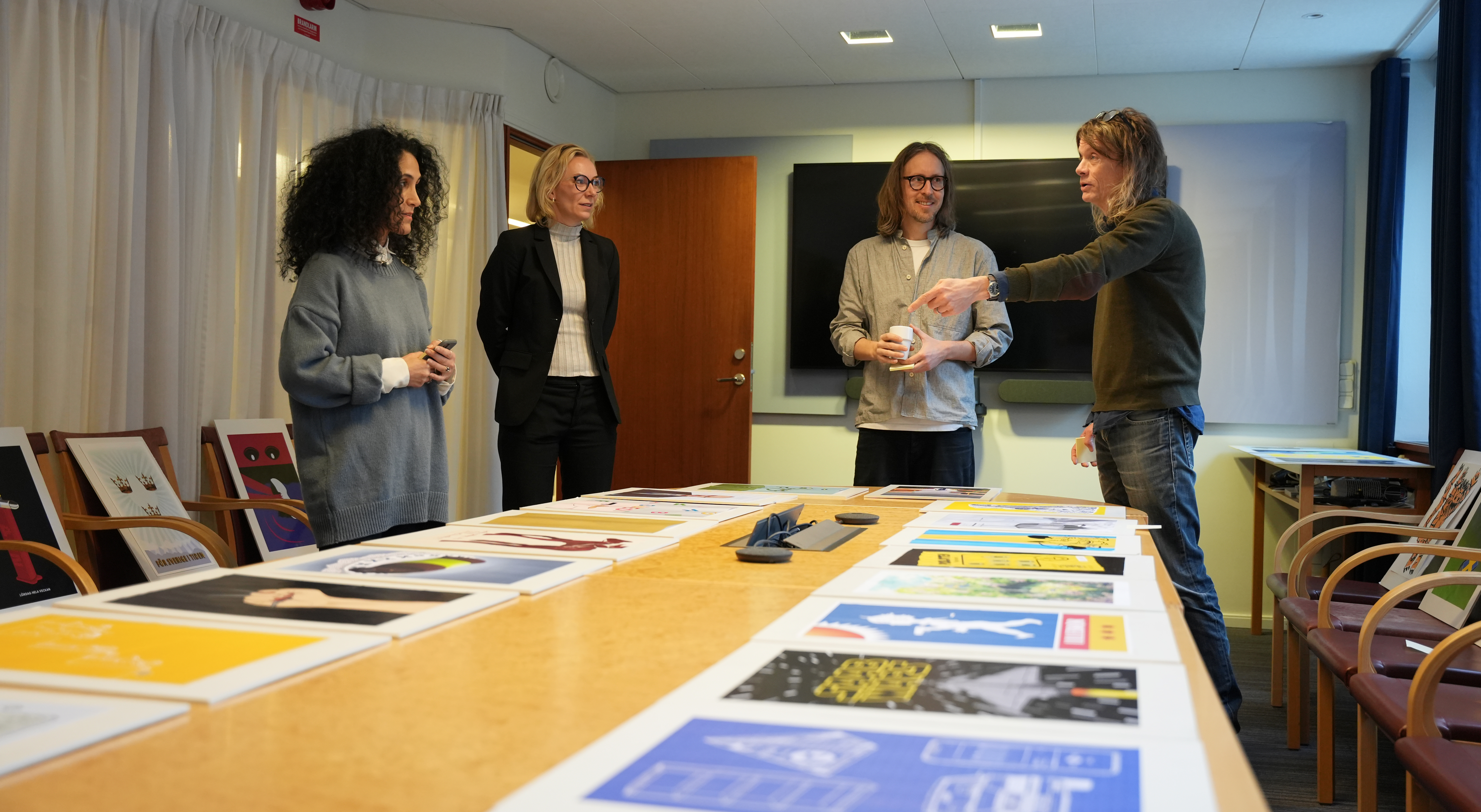 Bild på Parasto Backman, projektledare Sophie Åhsberg, Peter Herrmann och Martin Kann.