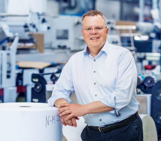 Bild på Patrik Jenemark, vd på Nordvalls Etikett.