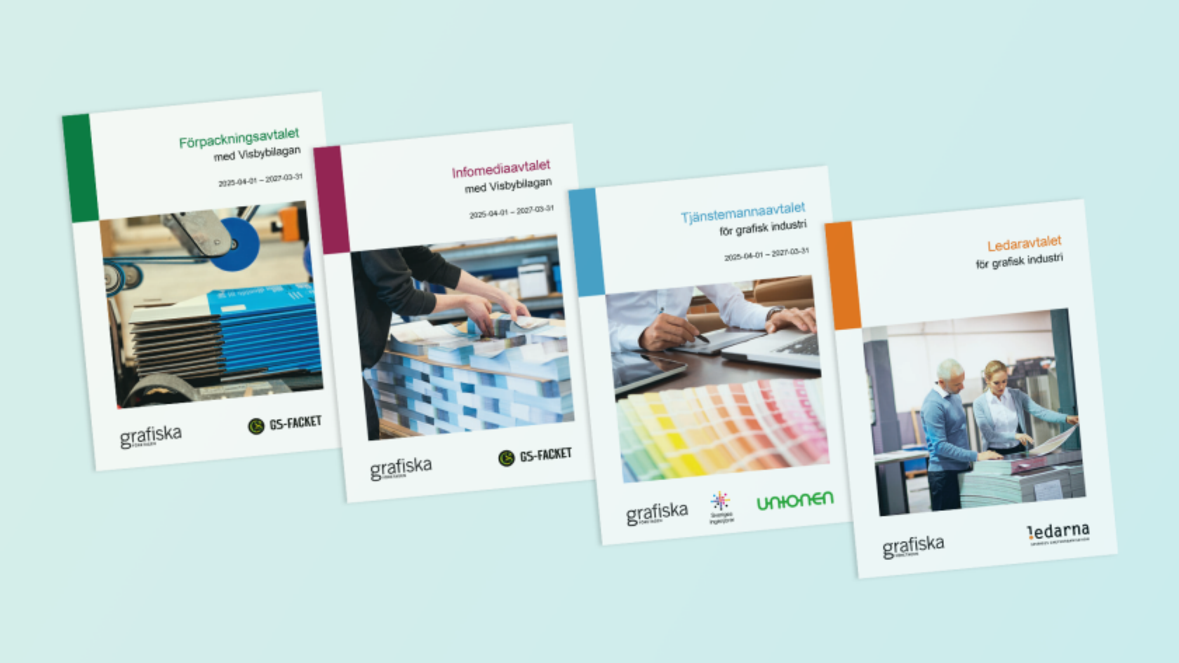 Bild på Grafiska Företagens kollektivavtal 2025-2027.