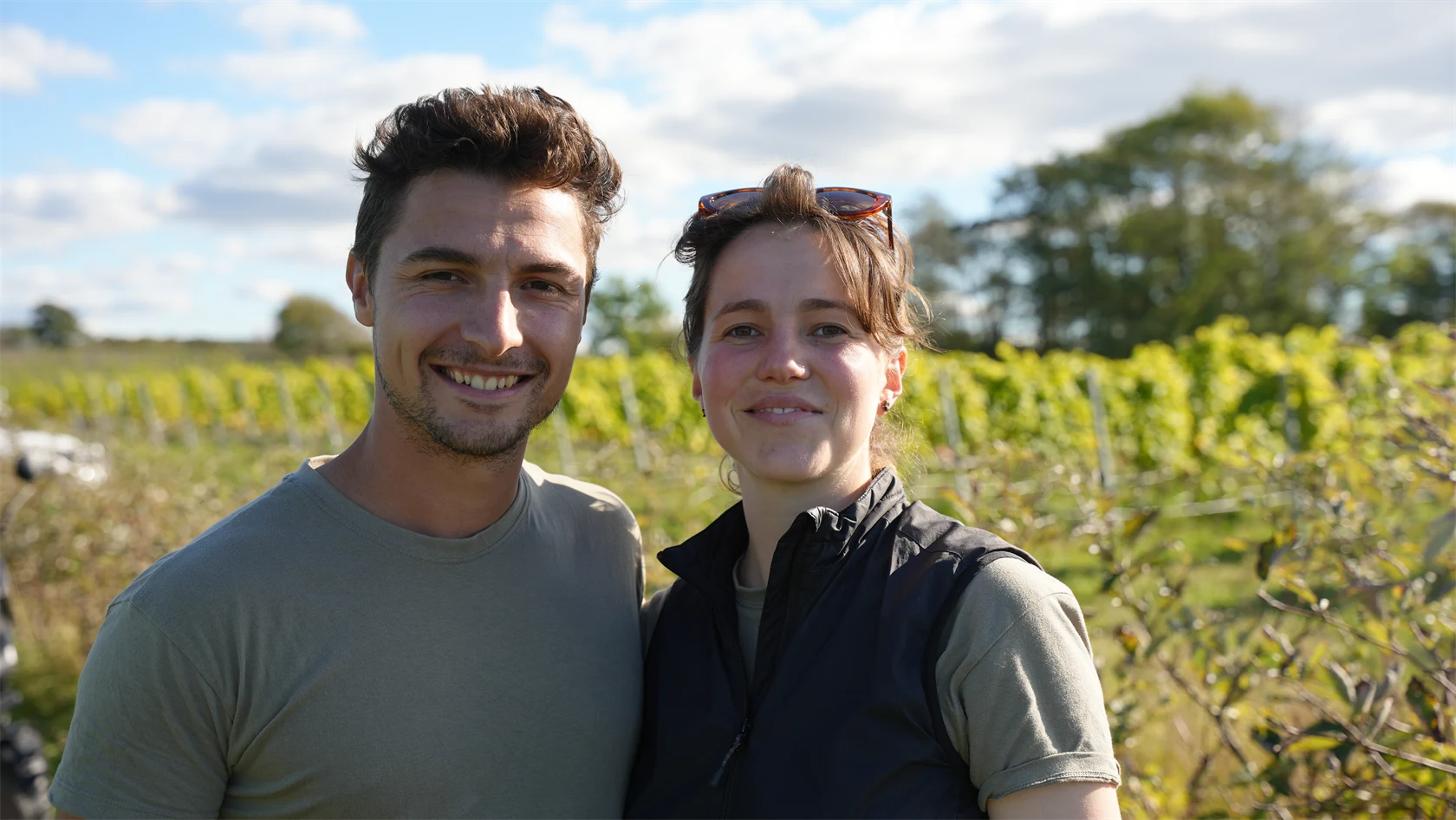 Bild på Romain Chichery och Emma Berto.