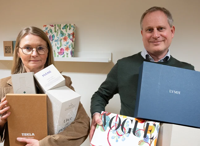 Maria Iversén, marknadschef, och Magnus Iversén, vd GBGT Box.