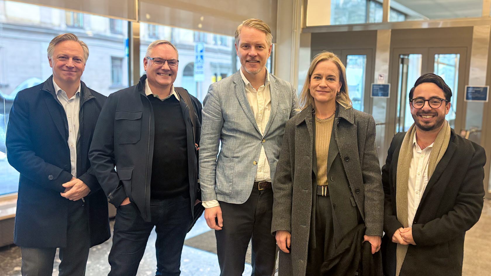 Allan Åberg, Paues Åberg Communications, Erik Mauritzon, Åtta45, statssekreterare Lars Hjälmered, Eva Glückman och Jakob Steinstö, Grafiska Företagen.