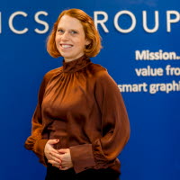 Bild på Sara Novak, vd för Miller Graphics.