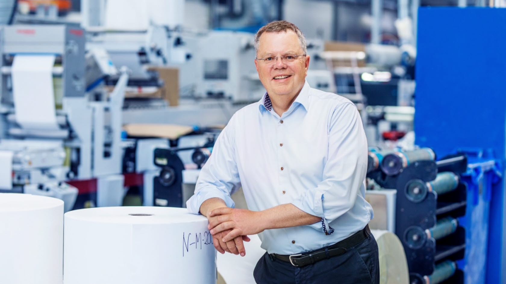 Bild på Patrik Jenemark, vd på Nordvalls Etikett.